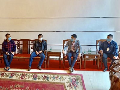 三水区总工会常务副主席梁悦庭一行莅临合和集团进行慰问指导！