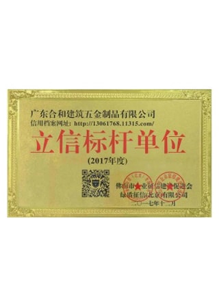 2017年度立信标杆单位