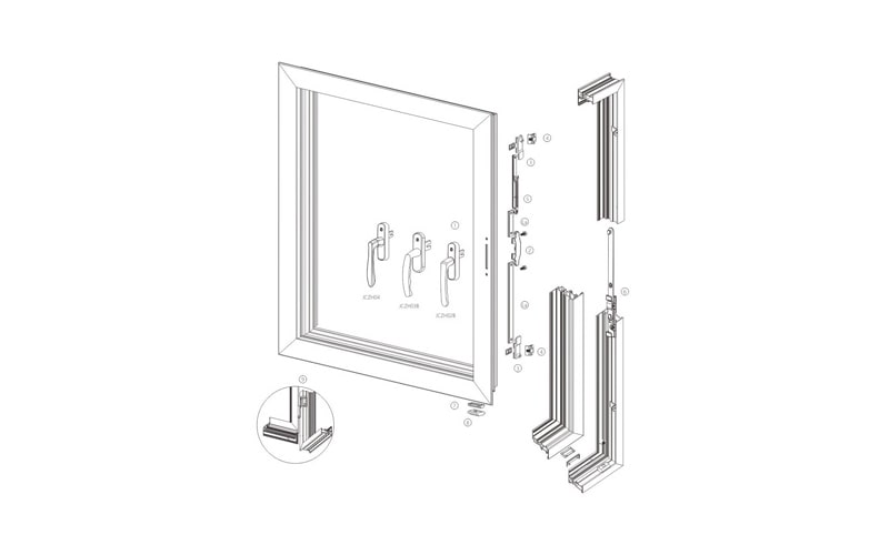 C槽内平开间隙通风配置