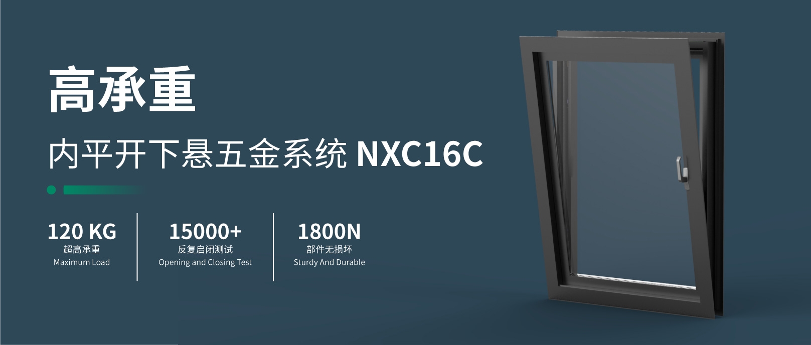 合和精品推荐 | 新一代高承重内平开下悬五金系统 NXC16C