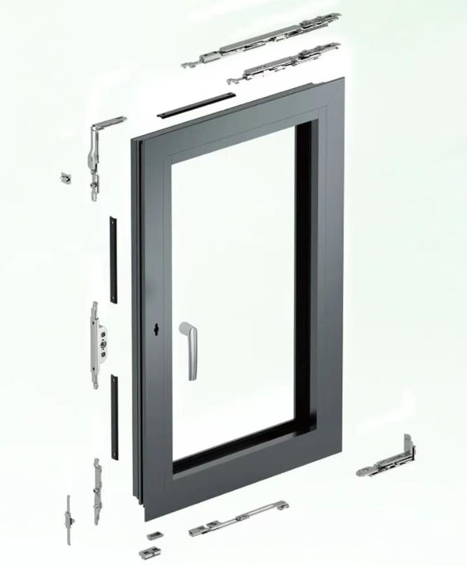 隐藏式内平开下悬窗五金系统 | 安全与美学的完美融合，时刻守护家的安全！